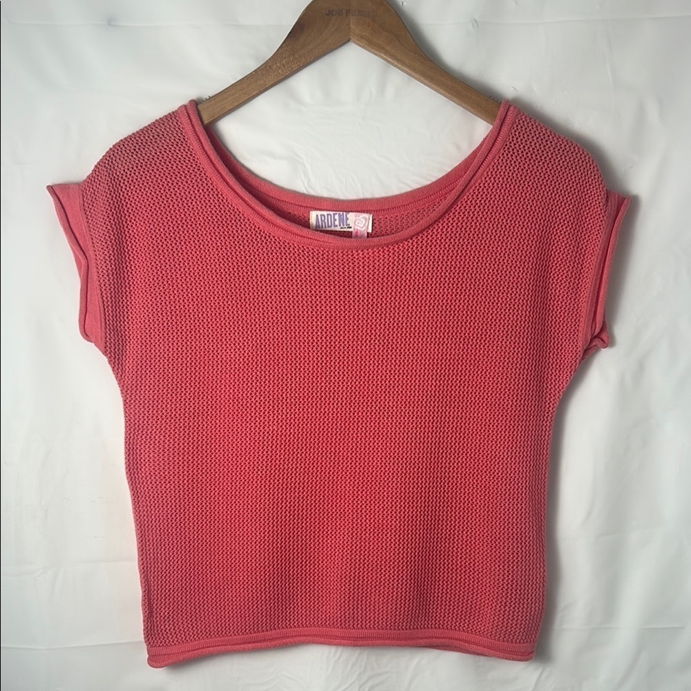 Roxy Ardene Pink Cuffed Sleeve Crop Top women size small cool summer fashion